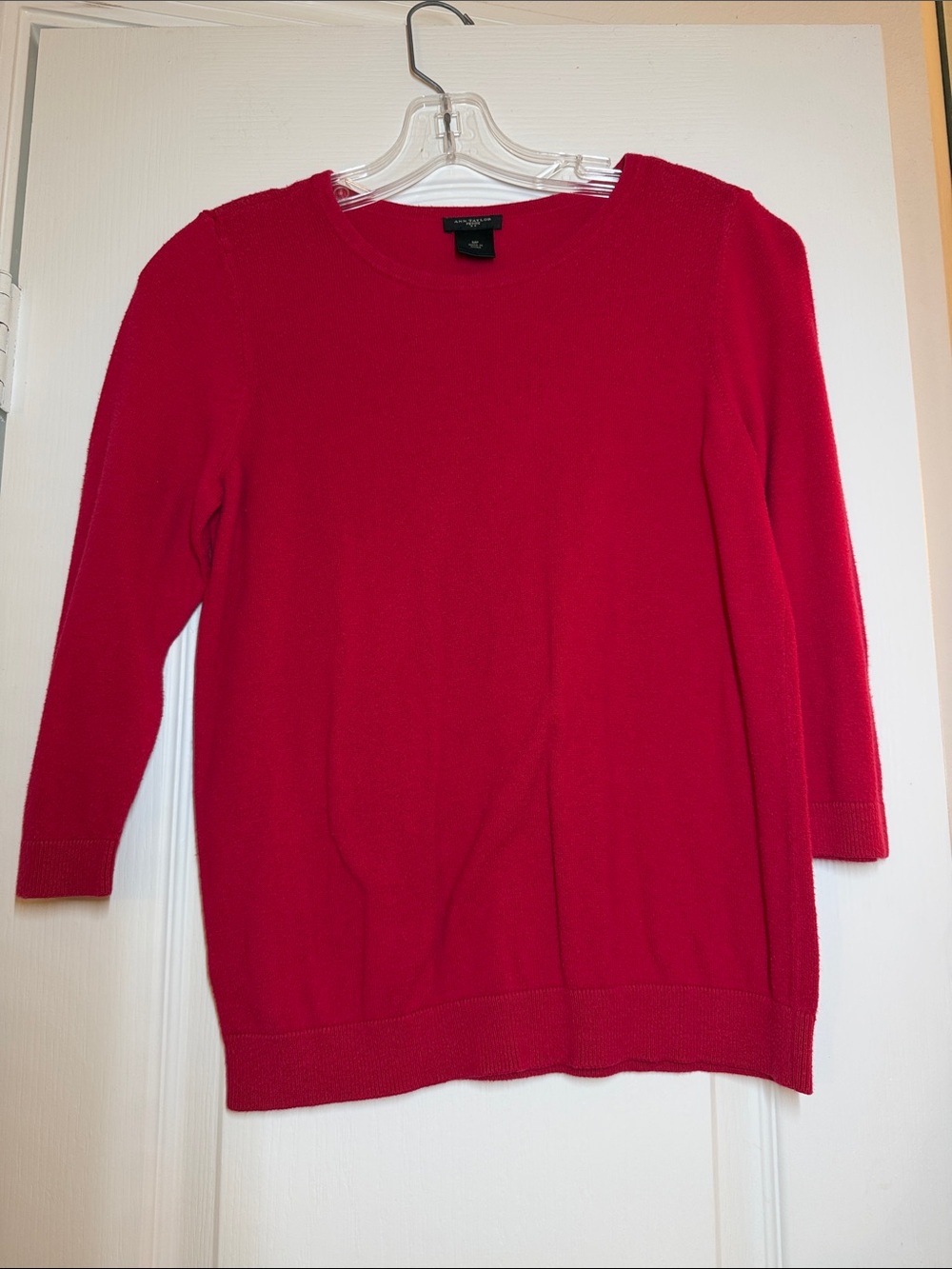 Ann Taylor Red Crewneck Women's Sweater